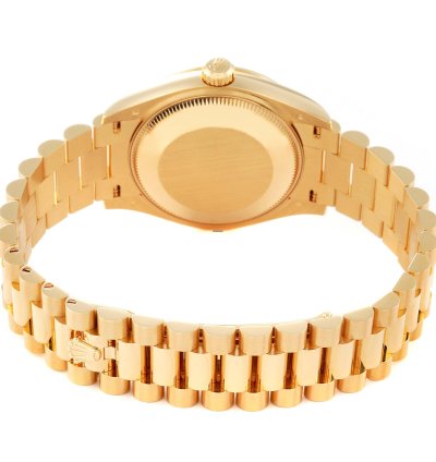 Rolex Datejust 31 President Midsize 31 Yellow Gold Floral Diamond Ladies Watch 278278 Unworn