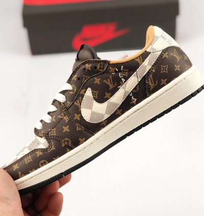 Louis Vuitton x Jordan 1 Low Monogram Brown