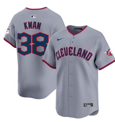 Steven Kwan Jersey 38 Cleveland Guardians 2025 Vapor Premier Limited All Stitched Gray