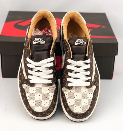 Louis Vuitton x Jordan 1 Low Monogram Brown