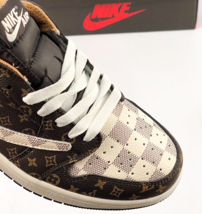 Louis Vuitton x Jordan 1 Low Monogram Brown