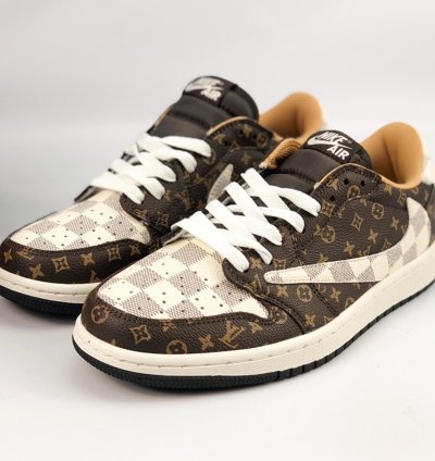 Louis Vuitton x Jordan 1 Low Monogram Brown