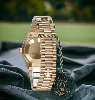 Rolex Datejust 31 President Yellow Gold Black Pearl Diamonds 31 Mm