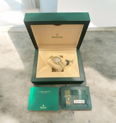 Rolex Datejust 31 President Yellow Gold Black Pearl Diamonds 31 Mm