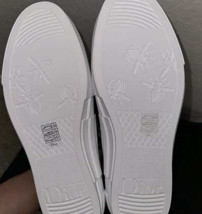 Dior B23 White And Black Oblique Canvas Low