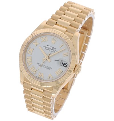 Rolex Datejust 31 Ref 278278 Gold 18k White Roman Dial Unworn Full Set 2022