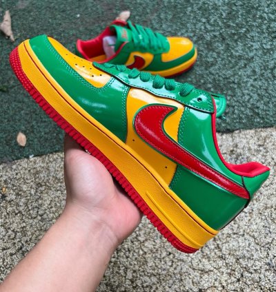Lil Yatchy X Nike Air Force 1 Low concrete Boys-lucky Green