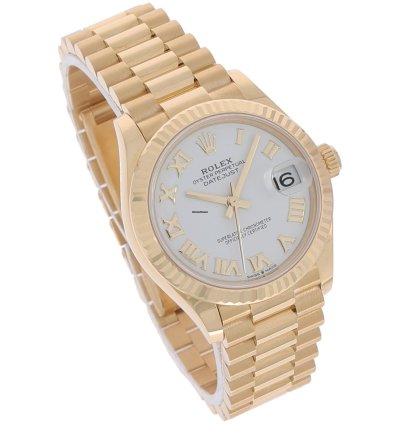 Rolex Datejust 31 Ref 278278 Gold 18k White Roman Dial Unworn Full Set 2022