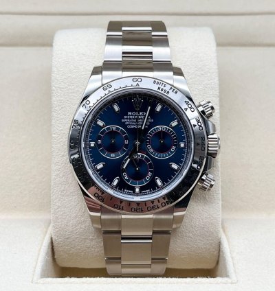 Rolex Daytona 116509 2023 Neu Blue Blau Full Set Lagernd Instock