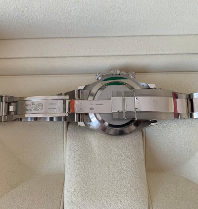 Rolex Daytona 116509 Factory Grey Black Dial White Gold 18kt Like New Nos