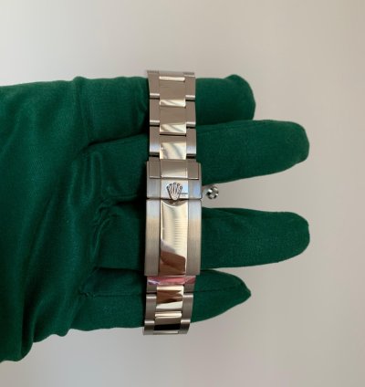 Rolex Daytona 116509 Factory Grey Black Dial White Gold 18kt Like New Nos