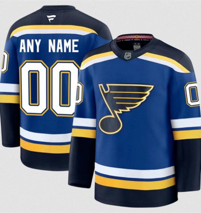 Mens Custom St Louis Blues Jersey Name Number 2025 Home Blue
