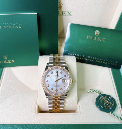 Rolex Datejust 36 2025 New Yellow Gold Two Tone Diamond Mop Mother Of Pearl Jubilee