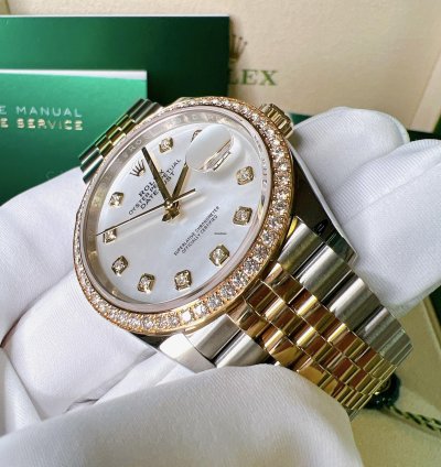 Rolex Datejust 36 2025 New Yellow Gold Two Tone Diamond Mop Mother Of Pearl Jubilee