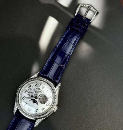 Patek Philippe Annual Calendar White Gold Diamond Automatic Watch 37mm Annual Calendar