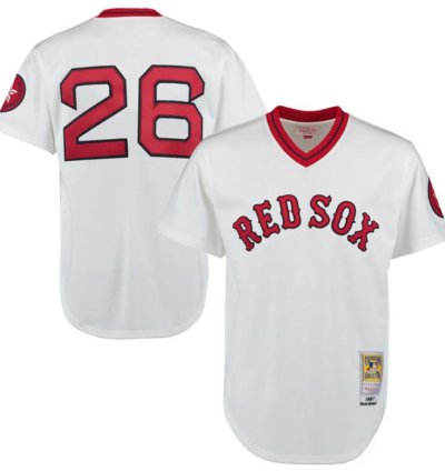 Boston Red Sox Wade Boggs White Throwback Pullover Jersey
