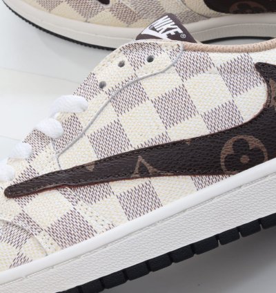 Louis Vuitton x Travis Scott Air Jordan 1 Low - White