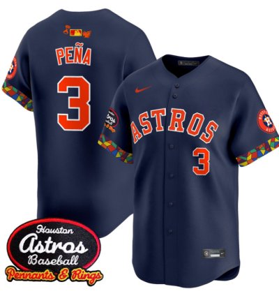 Jeremy Pena Jersey 3 Houston Astros X El Tiempo Cantina Vapor Premier Limited Stitched Navy
