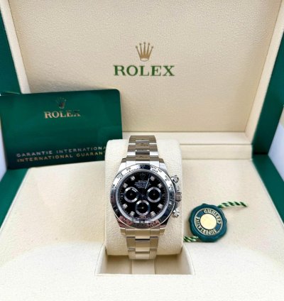 Rolex Daytona 116509 White Gold Black Diamond Dial Unworn 2023