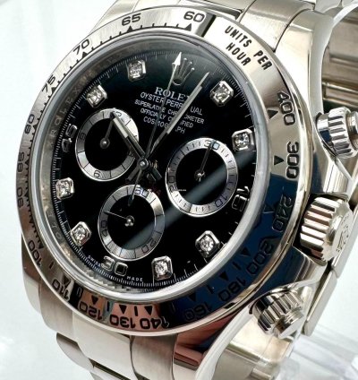 Rolex Daytona 116509 White Gold Black Diamond Dial Unworn 2023