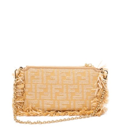 Fendi Baguette Fringe Detail Clutch Bag