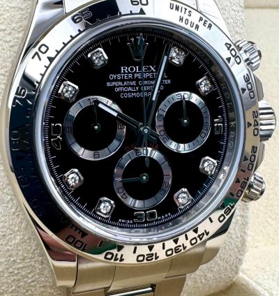 Rolex Daytona 116509 White Gold Black Diamond Dial Unworn 2023