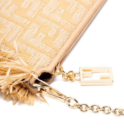 Fendi Baguette Fringe Detail Clutch Bag
