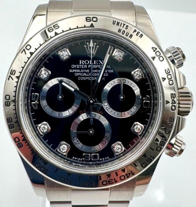 Rolex Daytona 116509 White Gold Black Diamond Dial Unworn 2023