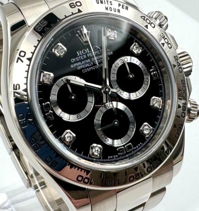 Rolex Daytona 116509 White Gold Black Diamond Dial Unworn 2023