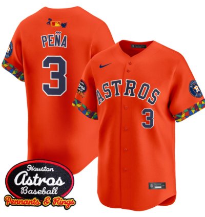 Jeremy Pena Jersey 3 Houston Astros X El Tiempo Cantina Vapor Premier Limited Stitched Orange