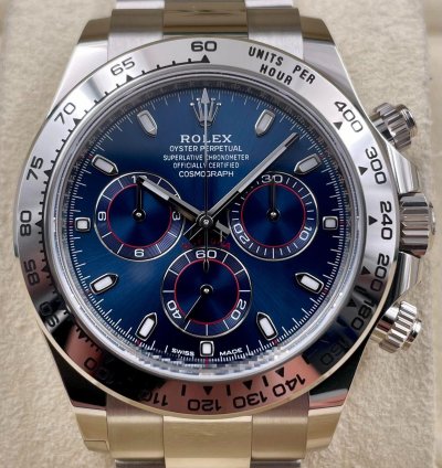 Rolex Daytona 116509 White Gold Blue Dial Unworn 2022