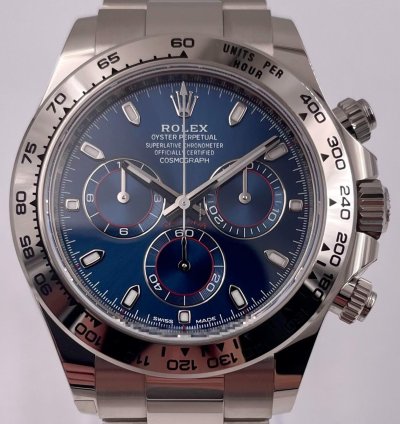 Rolex Daytona 116509 White Gold Blue Dial Unworn 2022
