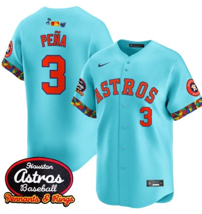 Jeremy Pena Jersey 3 Houston Astros X El Tiempo Cantina Vapor Premier Limited Stitched Teal