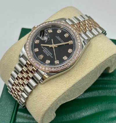 Rolex Datejust 36 126281rbr Black Diamonds Dial Jubilee