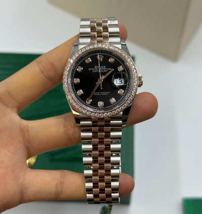 Rolex Datejust 36 126281rbr Black Diamonds Dial Jubilee