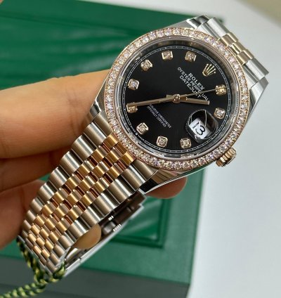 Rolex Datejust 36 126281rbr Black Diamonds Dial Jubilee