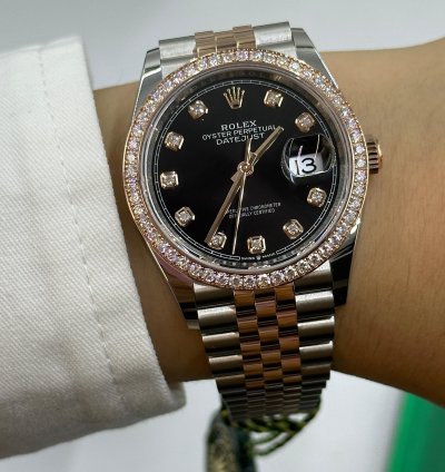 Rolex Datejust 36 126281rbr Black Diamonds Dial Jubilee