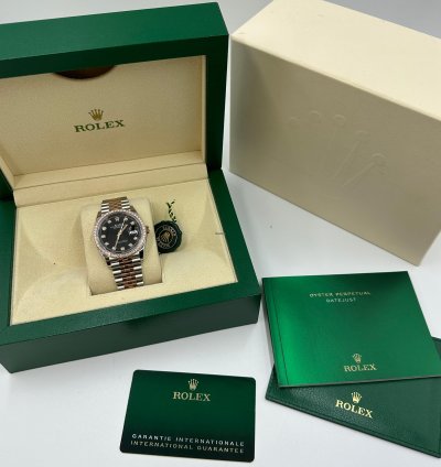 Rolex Datejust 36 126281rbr Black Diamonds Dial Jubilee