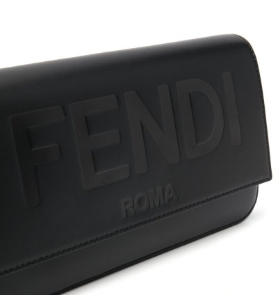 Fendi Logo Debossed Clutch Bag
