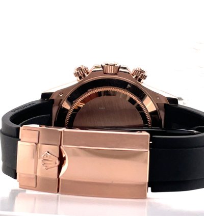 Rolex Daytona 116515 18k Rose Gold Chocolate Oysterflex Box Papers New
