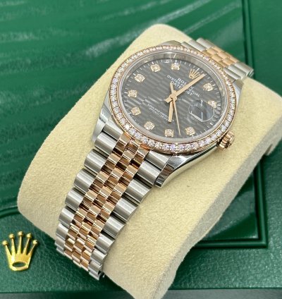 Rolex Datejust 36 126281rbr Grey Fluted Diamonds Dial Jubilee New Model 2022
