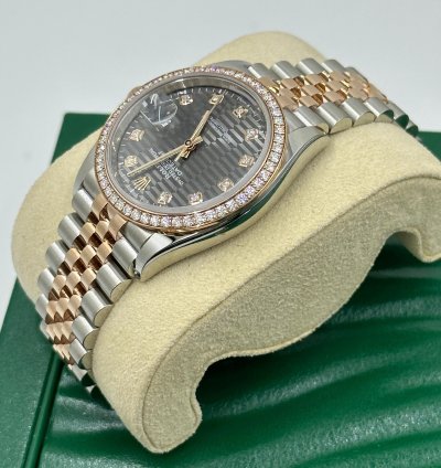 Rolex Datejust 36 126281rbr Grey Fluted Diamonds Dial Jubilee New Model 2022