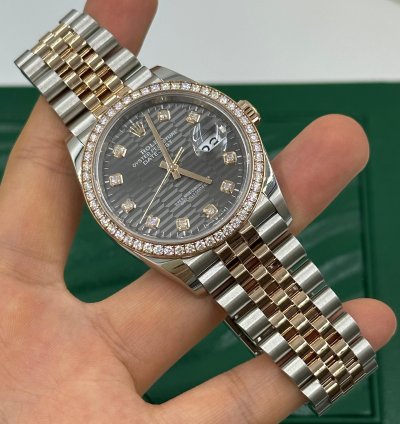 Rolex Datejust 36 126281rbr Grey Fluted Diamonds Dial Jubilee New Model 2022