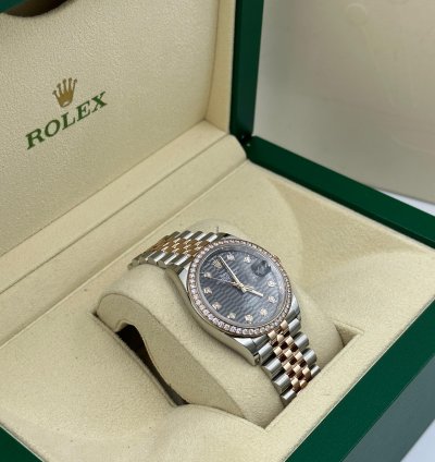 Rolex Datejust 36 126281rbr Grey Fluted Diamonds Dial Jubilee New Model 2022