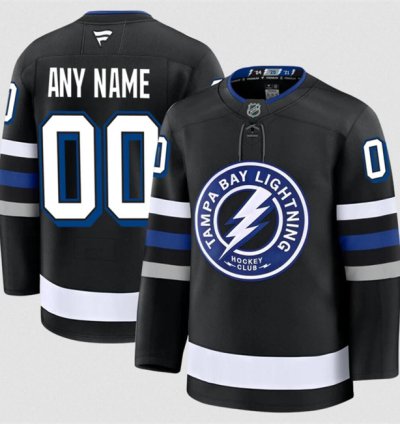 Mens Custom Tampa Bay Lightning Jersey Name Number 2025 Alternate Black