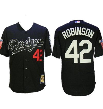 Brooklyn Dodgers Jackie Robinson Black Throwback Jersey