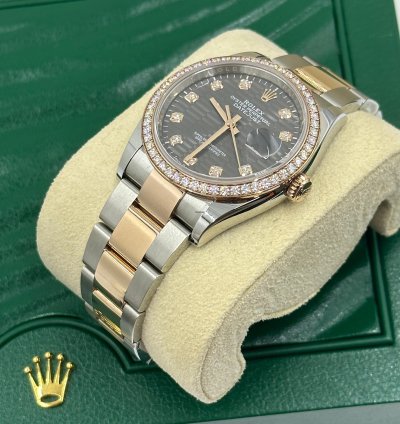 Rolex Datejust 36 126281rbr Grey Fluted Diamonds Dial Oys