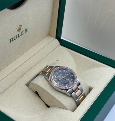 Rolex Datejust 36 126281rbr Grey Fluted Diamonds Dial Oys