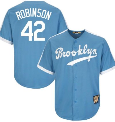 Brooklyn Dodgers Jackie Robinson Blue Throwback Jersey