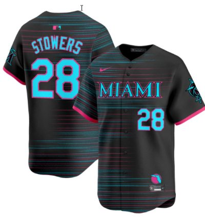 Kyle Stowers Jersey 28 Miami Marlins 2025 City Connect Vapor Premier Limited Stitched